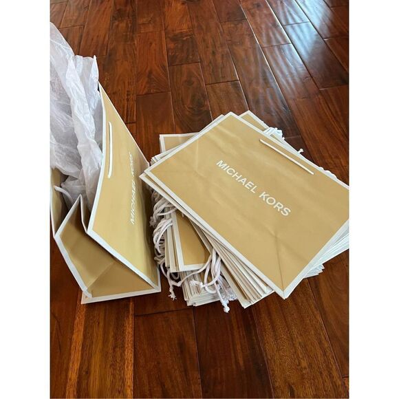 1 Medium Michael Kors Gift Gifting Paper Shopping Bag Tote Satchel - Picture 7 of 11
